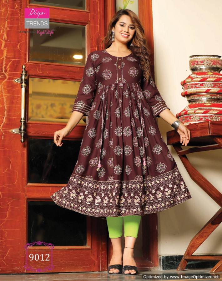 Ethnicity 9 Fancy Ethnic Wear Rayon Designer Kurti Collection